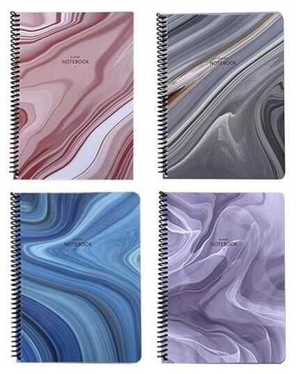 Classic Marble A4 Spiralli Karton Kapak 80 yp Çizgili