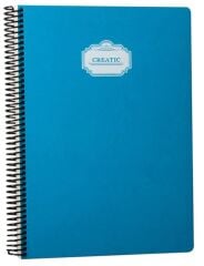 Fabio Ricci Creatic A4 Spiralli Sert Kapak 80 yp Çizgili Defter