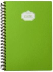 Fabio Ricci Creatic A4 Spiralli Sert Kapak 120 yp Çizgili Defter