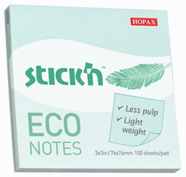 Gıpta Eco Notes Yapışkanlı Not Kağıdı 76x76 100 yp Pastel Mavi