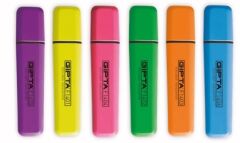 Fosforlu Markör 5mm Kesik Uç Pastel Sarı