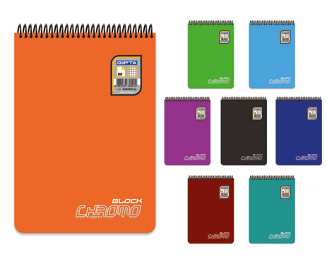 Chromo Block A4 Spiralli PP Kapak Bloknot 80 yp Çizgili