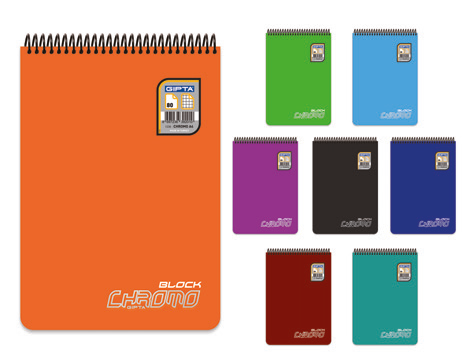 Chromo Block A5 Spiralli PP Kapak Bloknot 80 yp Çizgili