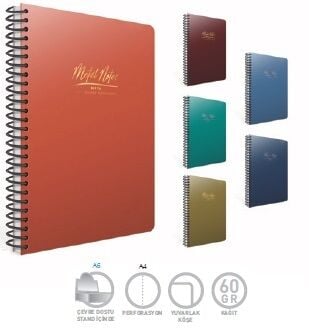 Metal Notes A4 SP Metalik PP Kapak 100 yp Çizgili