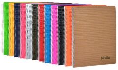 Notte Pastel A4 Spiralli Sert Kapak 3 Konulu 120 yp Çizgili (Yeşil)