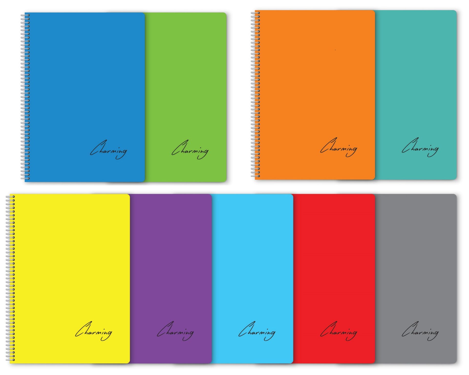 Tokaç Charming A4 Spiralli PP Kapak 120 yp Çizgili