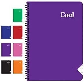 Cool A4 Spiralli PP Kapak 96 yp Çizgili