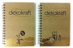 Dekokraft A6 Spiralli Karton Kapak 80 yp Çizgili