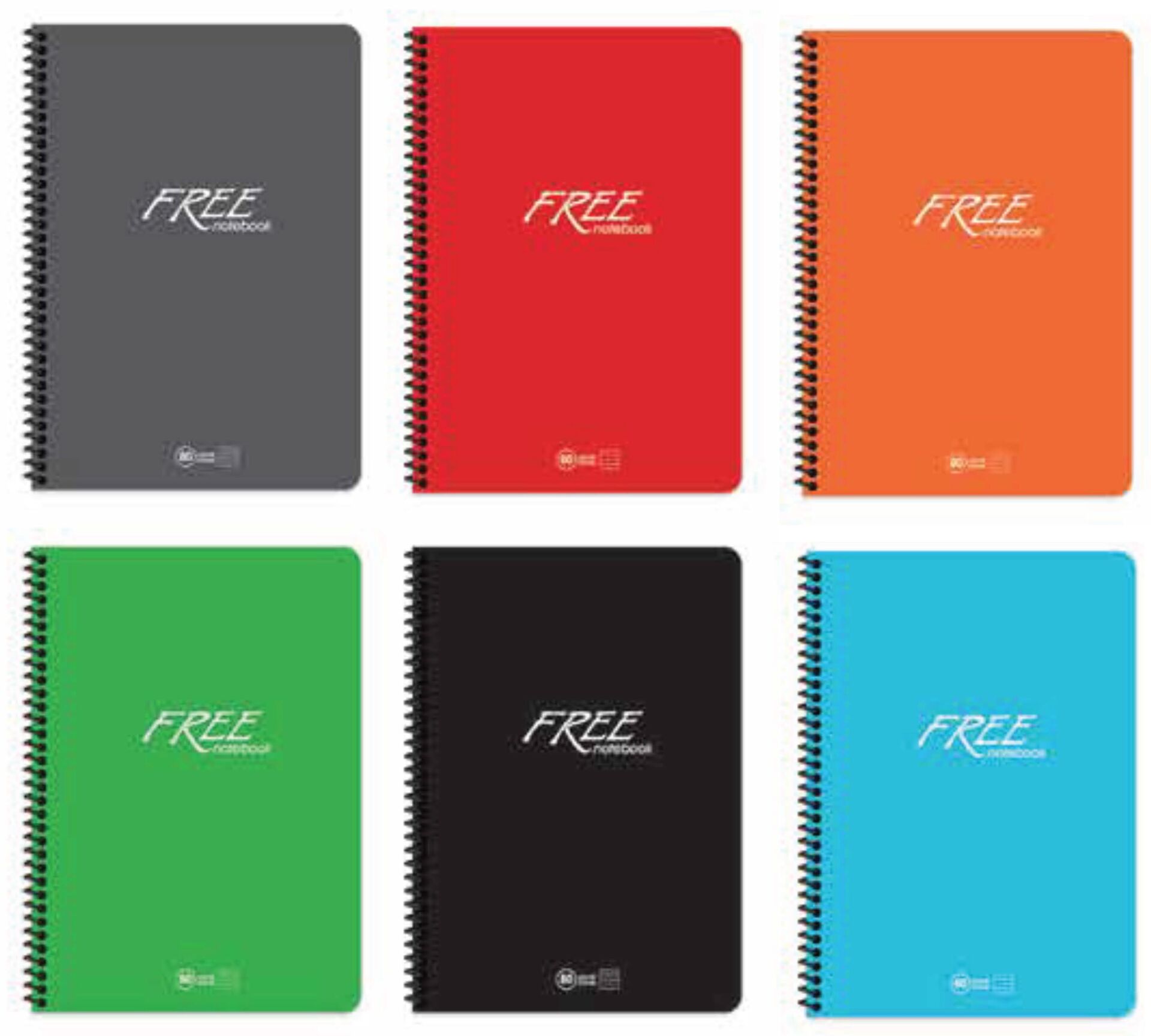 Free A4 Spiralli PP Kapak 80 yp Kareli