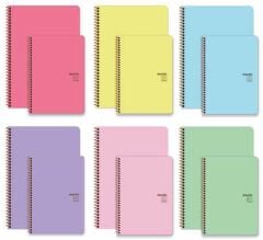 Pastel Note A4 Spiralli PP Kapak 100 yp Kareli