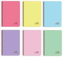 Pastel Show A4 Spiralli PP Kapak 120 yp Kareli