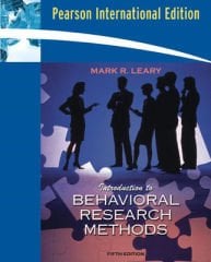 Introduction to Behavioral Research Methods