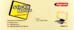 Bigpoint Yapışkanlı Not Kağıdı 3lü 40x50mm Sarı