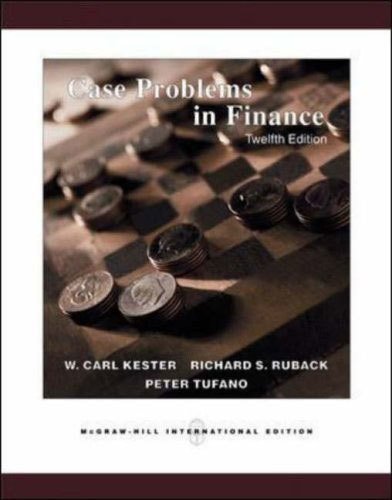 Case Problems In Finance