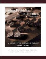 Case Problems In Finance