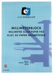 Alex Schoeller Milimetrik Bloknot A4 20 yp 80 gr
