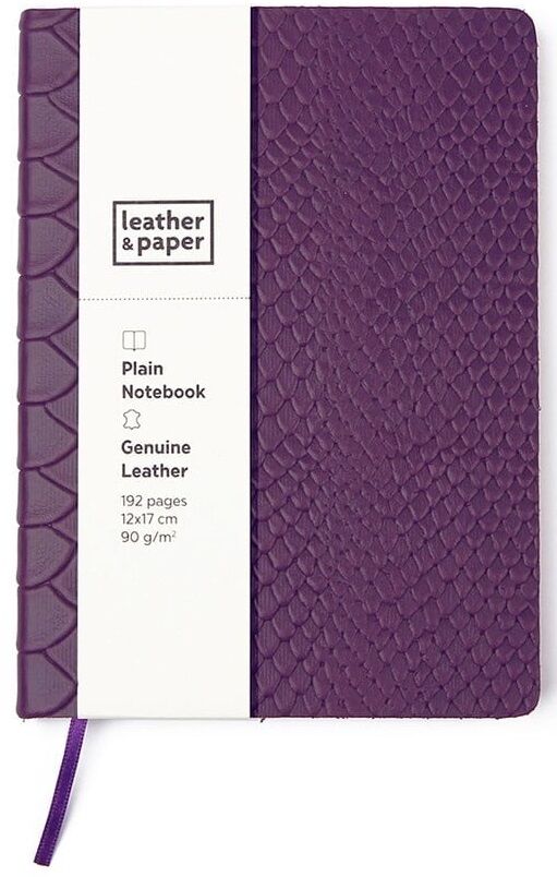 Leather & Paper 12x17 Mor Yılan Deri Baskı 96 yp Çizgisiz
