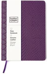 Leather & Paper 12x17 Mor Yılan Deri Baskı 96 yp Çizgisiz
