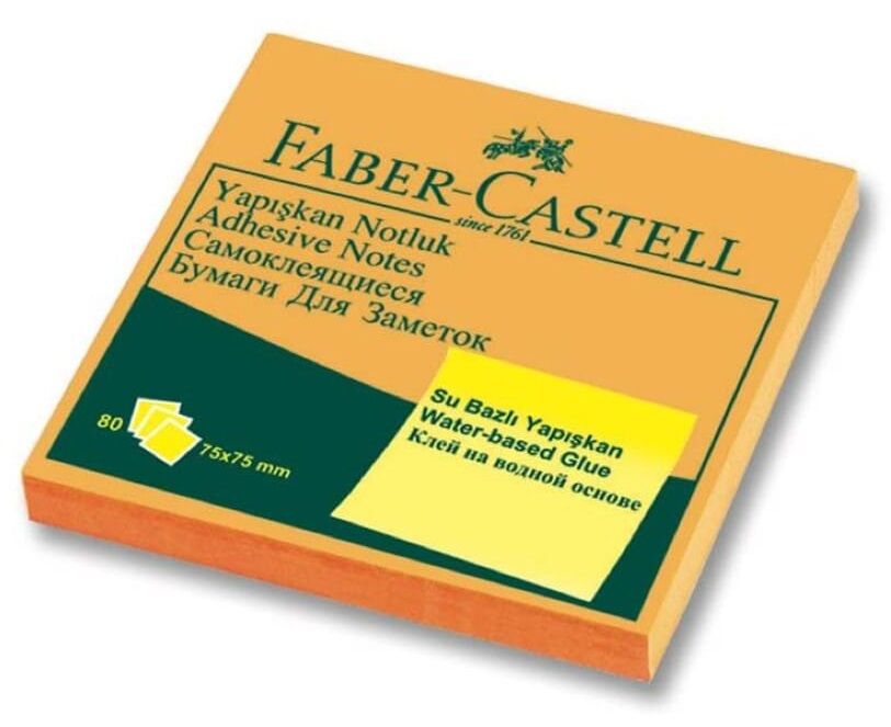 FC Yapışkan Notluk 75x75 mm Fosforlu Turuncu