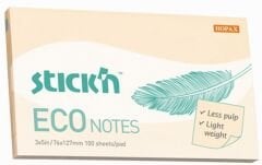 Gıpta Eco Notes Yapışkanlı Not Kağıdı 76x127 100 yp Pastel Sarı