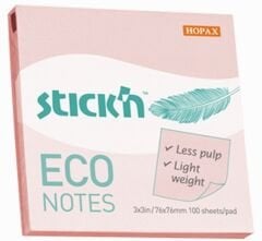Gıpta Eco Notes Yapışkanlı Not Kağıdı 76x76 100 yp Pastel Pembe