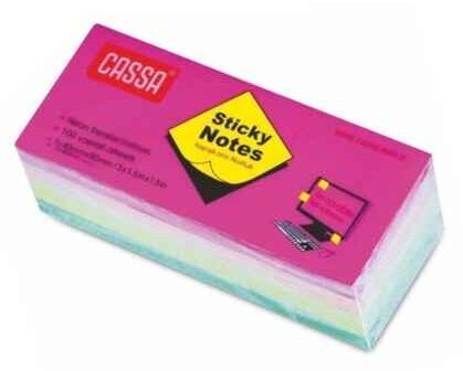 Cassa 50x40 Neon Yapışkan Notluk 3'lü