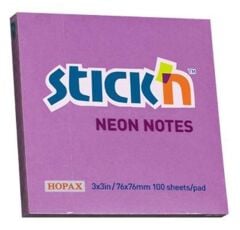 Gıpta Yapışkanlı Not Kağıdı 76x76 100 yp Neon Mor