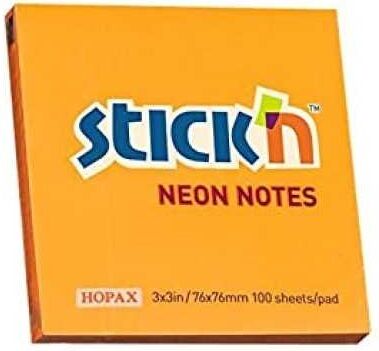 Gıpta Yapışkanlı Not Kağıdı 76x76 100 yp Neon Turuncu