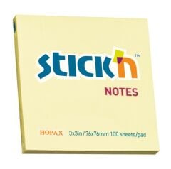 Gıpta Yapışkanlı Not Kağıdı 76x76 100 yp Pastel Sarı