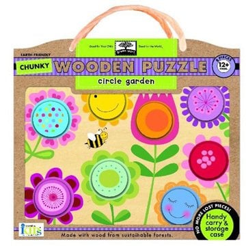 Green Start Circle Garden Chunky Wooden Puzzle