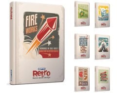 Retro 20x28 Sert Kapak 120 yp Çizgili Defter