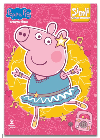 Peppa Pig - Simli Çıkartmalı Boyama