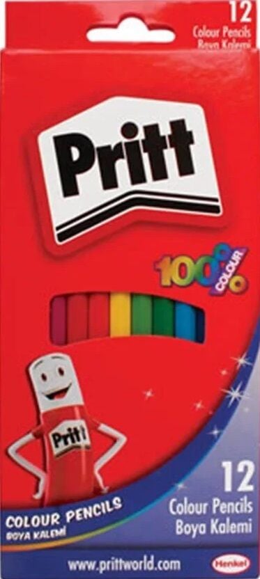 Pritt Kuru Boya Kalemi 12 Renk