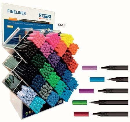 Fineliner 0.4mm Üçgen Kalem Lacivert