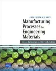 Manufacturing Processes for Engineering Materials
