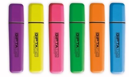 Fosforlu Markör 5mm Kesik Uç Pastel Sarı