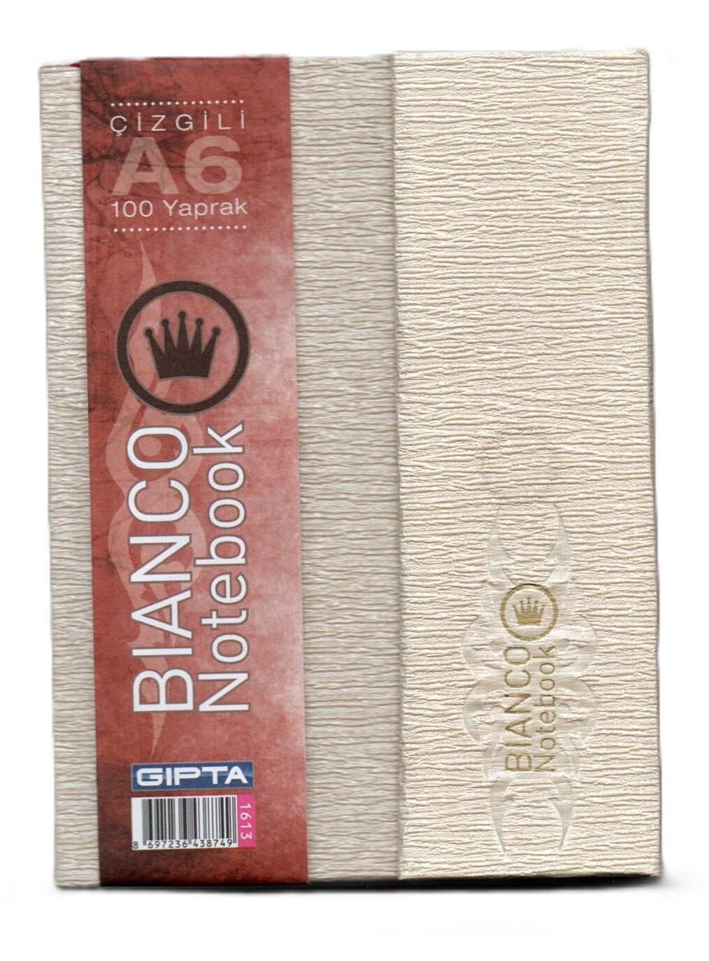 Gıpta Bianco A6 Sert Mıknatıslı Kapak 100 yp Çizgili Defter