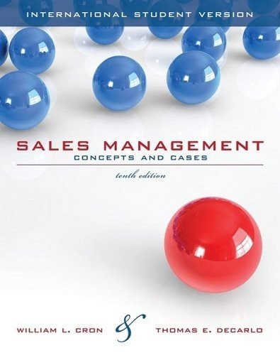 Sales Management: Concepts and Cases