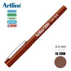 Artline 200 Fine Keçe Uçlu Yazı Kalemi 0.4mm Kahverengi