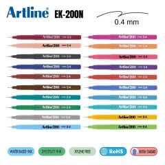 Artline 200 Fine Keçe Uçlu Yazı Kalemi 0.4mm Mor