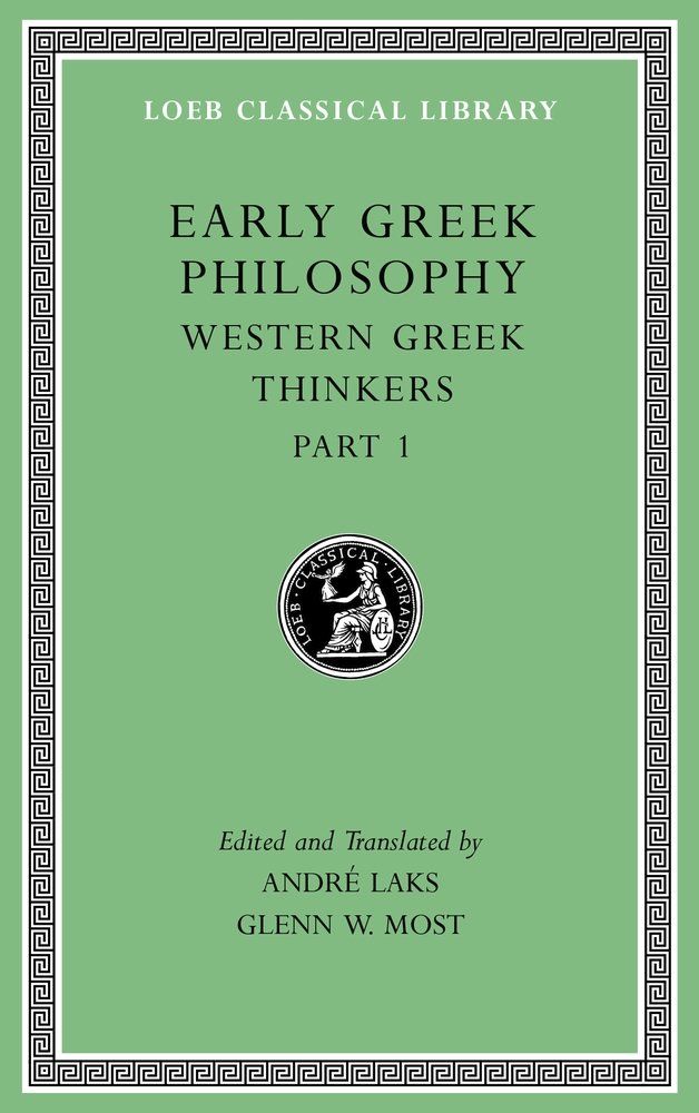 L 527 Early Greek Philosophy, Vol IV, Western Greek Thinkers, Part 1