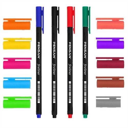 Pensan 6500 Fineliner İnce Uçlu Keçeli Kalem Mavi