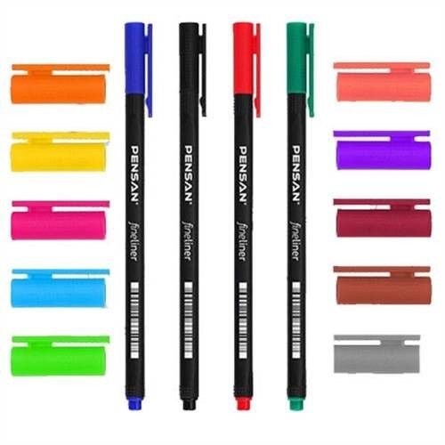 Pensan 6500 Fineliner İnce Uçlu Keçeli Kalem Vişne