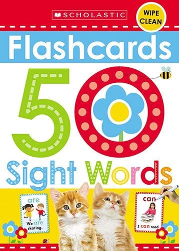 50 Sight Words Flashcards: Scholastic Early Learners