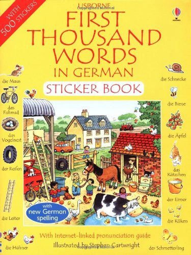 First 1000 Words in German Sticker Book