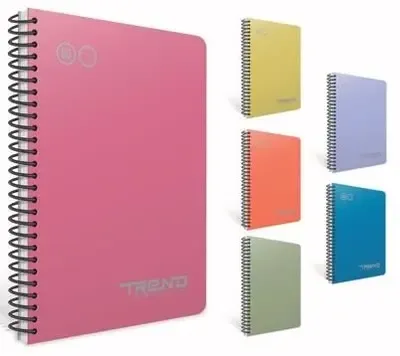Trend A4 Spiralli PP Kapak 60 yp Çizgili Defter
