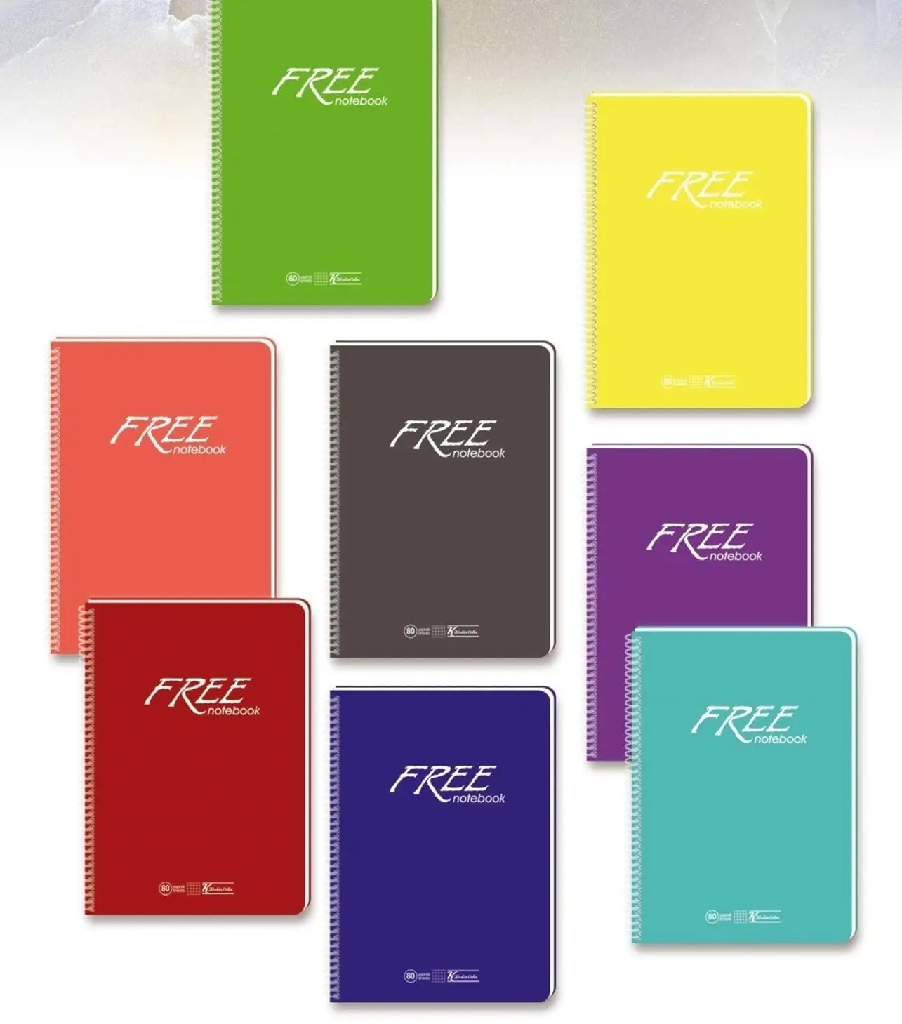 Free A4 Spiralli PP Kapak 60 yp Kareli