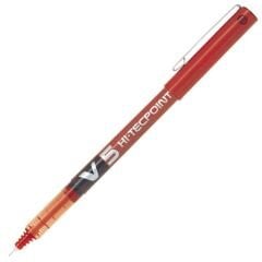 Pilot V5 Hi-Tecpoint İğne Uçlu Roller Kalem 0.5mm Kırmızı
