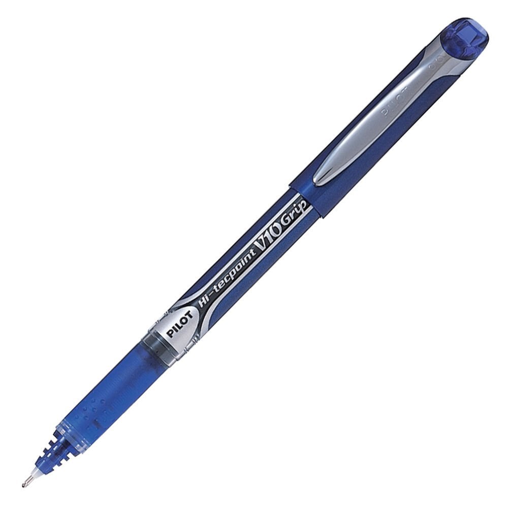 Pilot Hi-Techpoint V10 Grip İğne Uçlu Roller Kalem Mavi