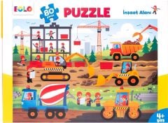 80 Parça Yer Puzzle – İnşaat Alanı